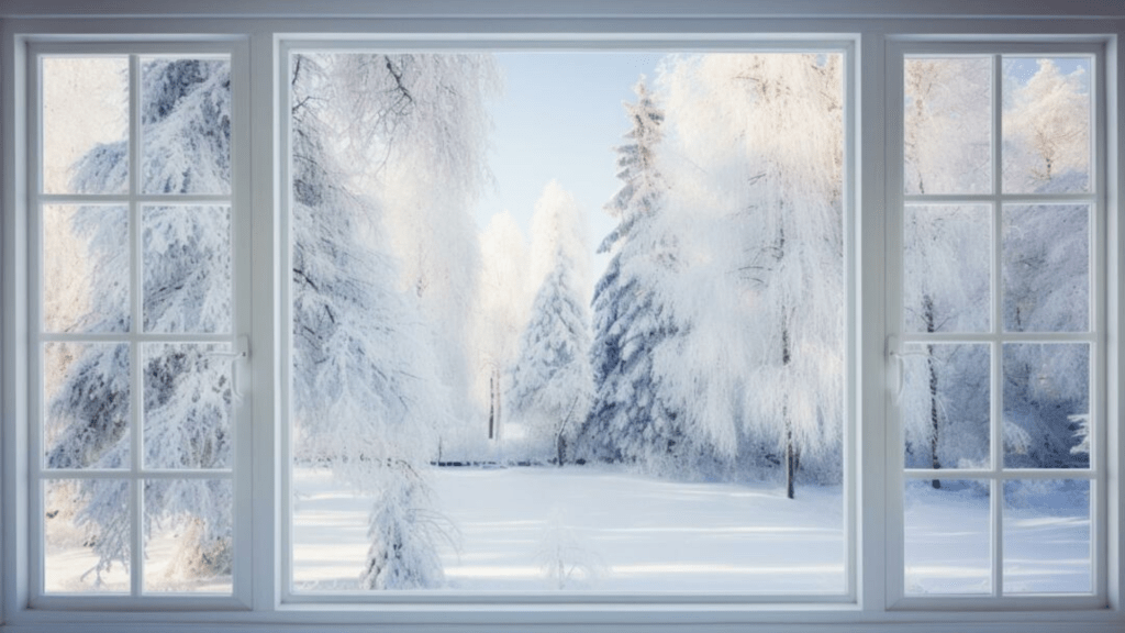 vinyl window michigan winter snow