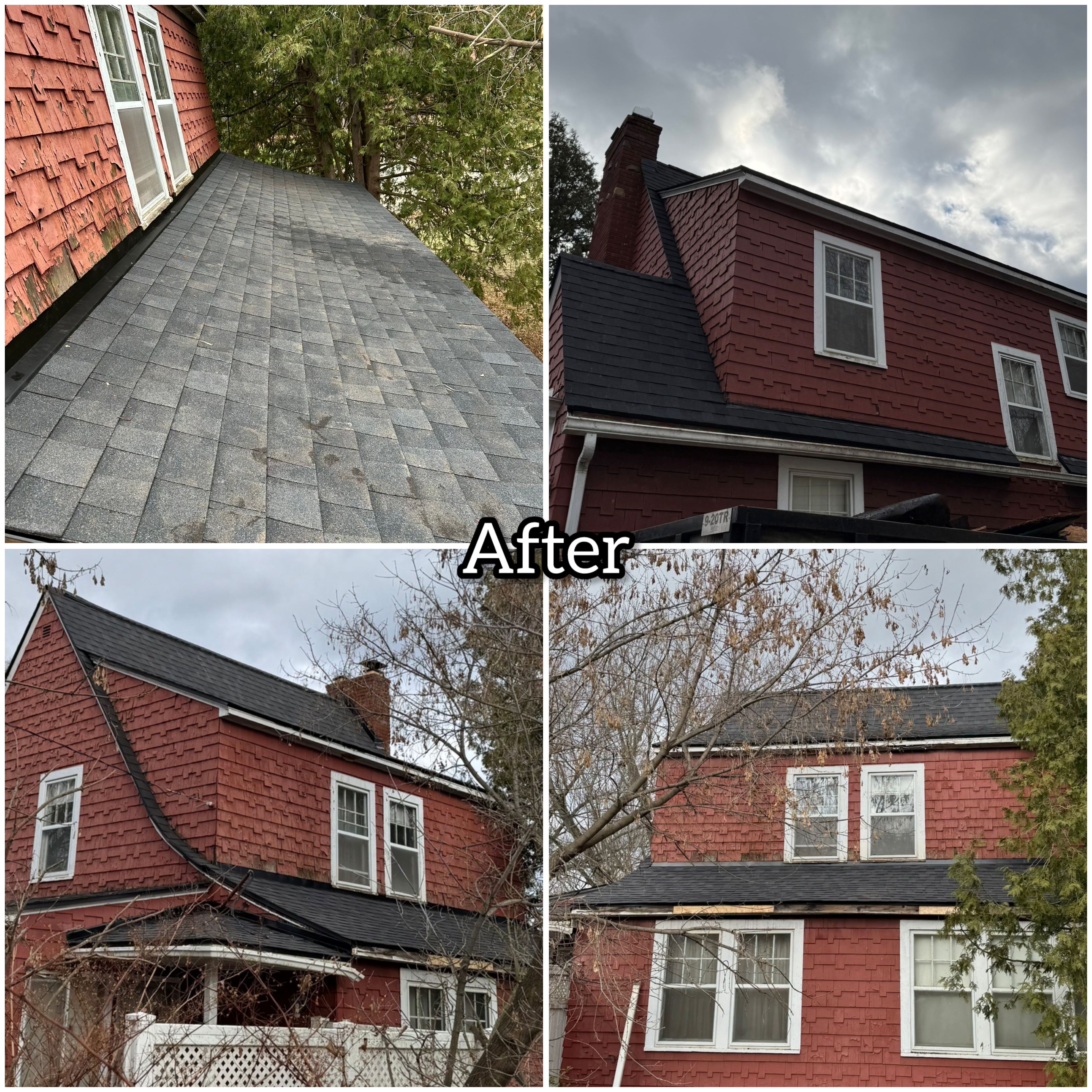 flint shingle roof replacement with new roof deck
